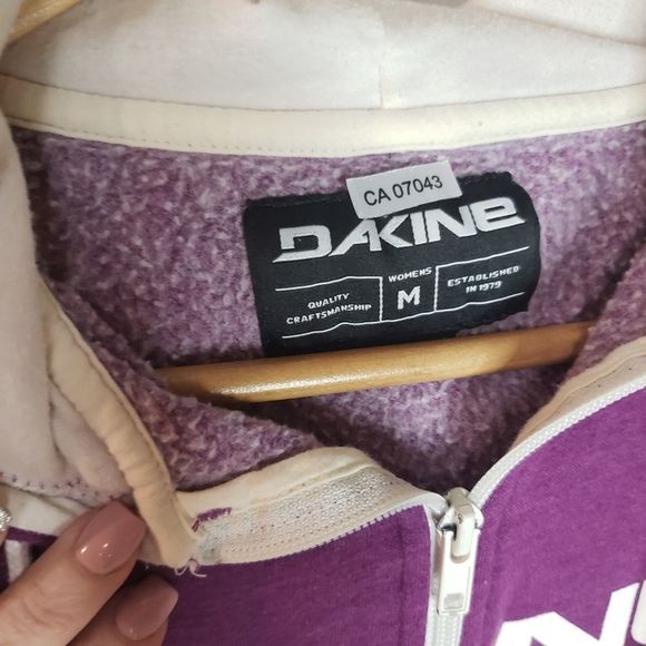 𝅺DAKINE Zip Up Purple Hoodie Jacket Medium - Picture 3 of 5